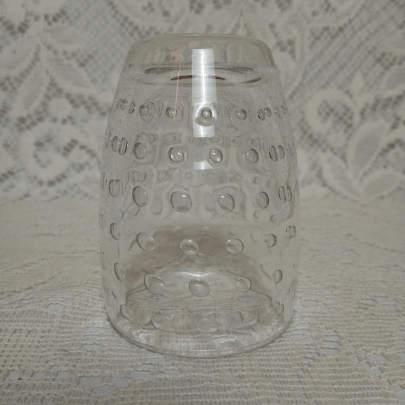 Rare Controlled Bubble Blown Art Glass Small Cup Tumbler Vase Clear - Picture 4 of 7
